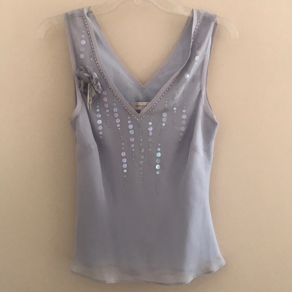 Silk sequin top